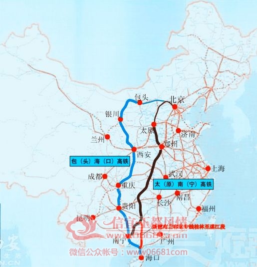 包海高铁不成,广西方面又谋划桂林到湛江的南北客运专线新通道