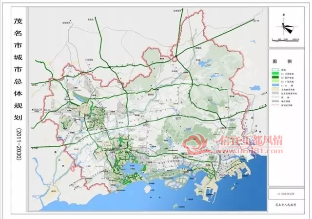 茂名,高州,化州,信宜,电白15年后总体规划图新鲜出炉